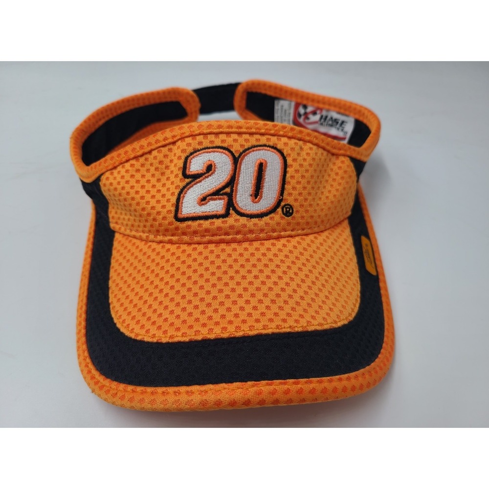 Vintage‎ Tony Stewart #20 Chase Sun Golf Visor Adjustable Hat Cap NASCAR Orange